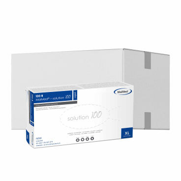 MaiMed® solution 100 magenta Nitrilhandschuhe, puderfrei 1 Karton = 10 Packungen à 100 Stück, Größe XL - Bild-Darstellung des Produktes 1