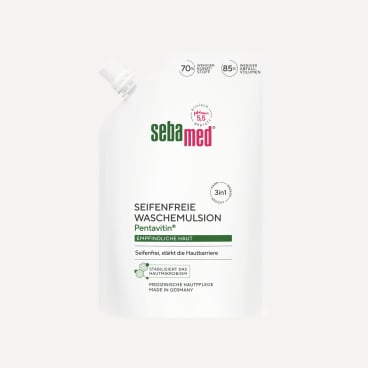 sebamed® Seifenfreie Waschemulsion, 3in1 400 ml - Nachfüllbeutel - Bild-Darstellung des Produktes 1