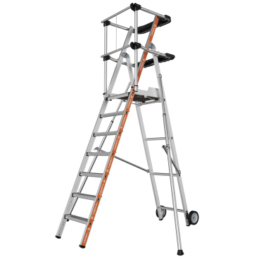 Siedra Stufen Plattformleiter mit Fallschutzschienen und halbautomatischem Schließmechanismus 7 Stufen Ausführung: 6 Stufen - Bild-Darstellung des Produktes 1