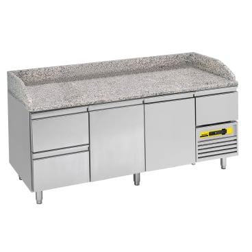NORDCAP Pizzakühltisch PT 2-1, 345 Liter Aussenabmessungen: 2020 x 755 x 830 mm - Bild-Darstellung des Produktes 1