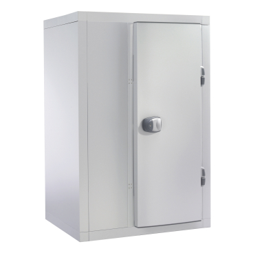 NORDCAP Kühlzelle mit Paneelboden Z 140-110-R, RAL 9006 (Weißaluminium) Aussenabmessungen: 1400 x 1100 x 2110 mm - Bild-Darstellung des Produktes 1