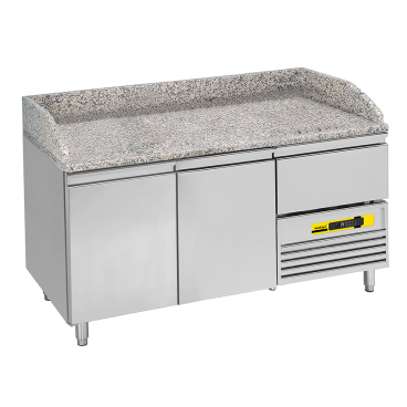 NORDCAP Pizzakühltisch PT 2-C, 345 Liter Aussenabmessungen: 1610 x 755 x 830 mm - Bild-Darstellung des Produktes 1
