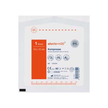 Söhngen aluderm20® Kompresse, 10 x 10 cm 1 Stück - Bild-Darstellung des Produktes 1