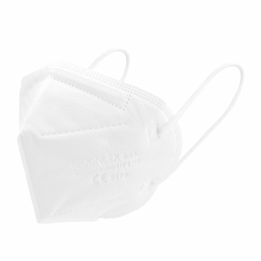 Moonlex FFP2 NR Atemschutzmaske, 5-lagig, einzeln verpackt 1 Packung = 10 Masken, Farbe weiß - Bild-Darstellung des Produktes 1