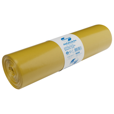 DEISS PREMIUM Abfallsack 70 Liter gelb, ca. 1320 g/Rolle, Typ 100 1 Karton = 10 Rollen = 250 Säcke - Bild-Darstellung des Produktes 1