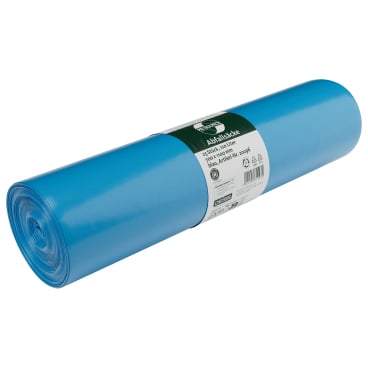 Deiss Müllsäcke 120 Liter, Typ 70, aus LDPE, blau 1 Rolle = 25 Stück - Bild-Darstellung des Produktes 1