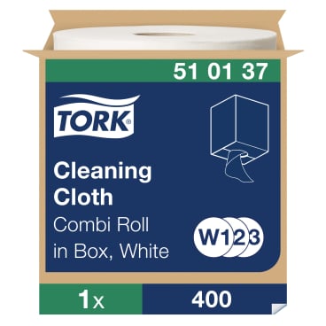 Tork Premium Reinigungstücher 510 - Rolle, W1/W2/W3 1 Rolle = 400 Tücher - Bild-Darstellung des Produktes 1
