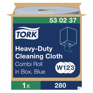 Tork Premium Reinigungstücher 530, blau - Rolle, W1/W2/W3 1 Rolle = 280 Tücher - Bild-Darstellung des Produktes 1