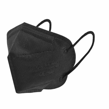 Moonlex FFP2 NR Atemschutzmaske, 5-lagig, einzeln verpackt 1 Packung = 10 Masken, Farbe schwarz - Bild-Darstellung des Produktes 1