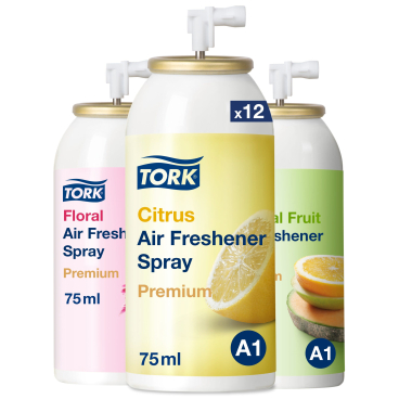 Tork Premium Duftpatronen, A1 Mixed Pack (4 x Floral, 4 x Frucht, 4 x Zitro) - Bild-Darstellung des Produktes 1