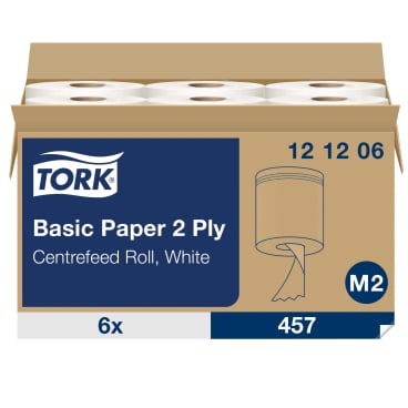 Tork Universal Wischtuch 320, 2-lagig, weiß, M2 1 Karton = 6 Rollen x 160 m = 2.742 Tücher - Bild-Darstellung des Produktes 1