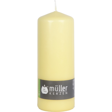 Müller Kerzen Stumpenkerzen, 68 x 180 mm, gepresste Wachsmischung 1 Packung = 6 Stück, Farbe: sonnengelb - Bild-Darstellung des Produktes 1