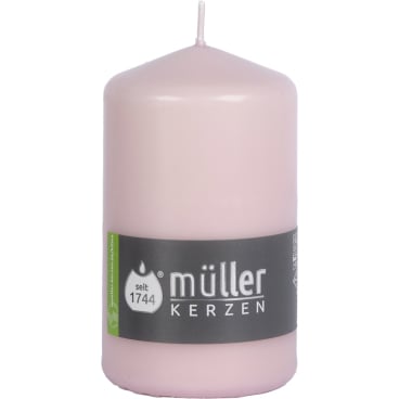 Müller Kerzen Stumpenkerzen, 68 x 110 mm, gepresste Wachsmischung 1 Packung = 6 Stück, Farbe: rosé - Bild-Darstellung des Produktes 1