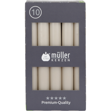 Müller Kerzen Tafelkerzen, 20 x 175 mm, 10er Set 1 Packung = 10 Stück, Farbe: sand - Bild-Darstellung des Produktes 1