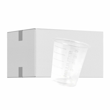 MED-COMFORT BASIC Einweg-Medizinbecher, 30 ml 1 Karton = 100 Packungen à 90 Stück, Farbe: transparent - Bild-Darstellung des Produktes 1