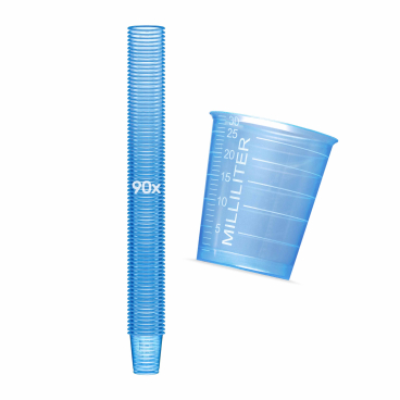 MED-COMFORT BASIC Einweg-Medizinbecher, 30 ml 1 Packung = 90 Stück, Farbe: blau - Bild-Darstellung des Produktes 1