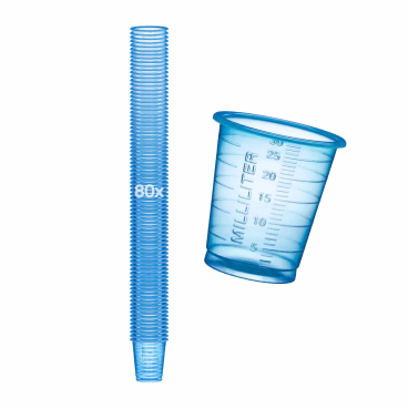 EDLICH & HABEL Medizinbecher 30 ml, graduiert 1 Packung = 80 Stück, blau - Bild-Darstellung des Produktes 1