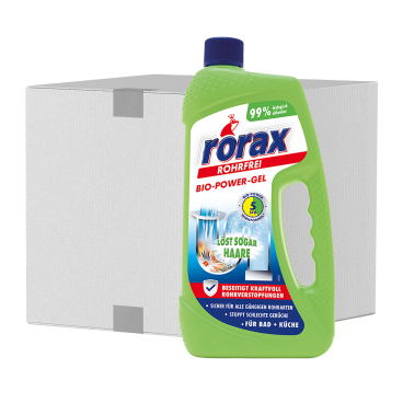rorax Rohrfrei Bio-Power-Gel, Konzentrat 1 Karton = 6 Flaschen à 1 Liter - Bild-Darstellung des Produktes 1