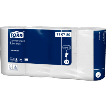 Tork Kleinrollen Toilettenpapier T4 Universal, 2-lagig 1 Palette = 240 Packungen à 8 x 250 Blatt - Bild-Darstellung des Produktes 1