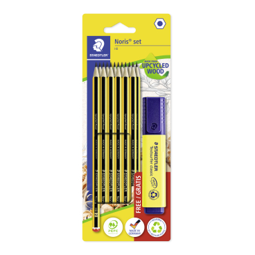 Staedtler Bleistift Set HB, mit Textmarker gelb, 13-teilig 1 Set - Bild-Darstellung des Produktes 1