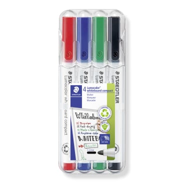 Staedtler Whiteboardmarker Lumocolor® compact 341, 1,0 - 2,0 mm 1 Etui = 4 Stück, aufstellbar - Bild-Darstellung des Produktes 1