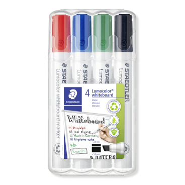 Staedtler Whiteboardmarker Lumocolor® 351 B, 2,0 - 5,0 mm 1 Etui = 4 Stück - Bild-Darstellung des Produktes 1