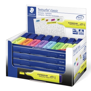 Staedtler Textmarker Textsurfer® classic 364,  6 + 2 gratis 1 Etui = 6 + 2 = 8 Stück - Bild-Darstellung des Produktes 1