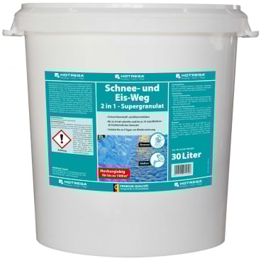 HOTREGA® Schnee- und Eis-Weg 2 in 1, Enteisungsgranulat 1 Palette = 12 x 30 l - Eimer - Bild-Darstellung des Produktes 1