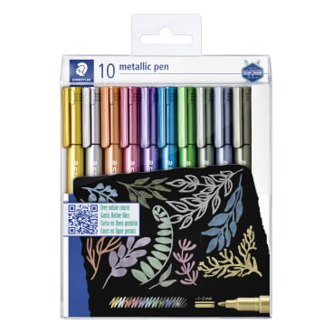 STAEDTLER Marker metallic pen 8323, 10 Farben 1 Packung = 10 Stück - Bild-Darstellung des Produktes 1