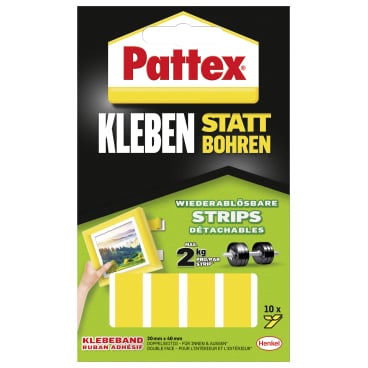 Pattex Kleben statt bohren Klebestreifen 1 Packung = 10 Klebestreifen - Bild-Darstellung des Produktes 1