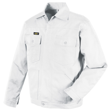 teXXor Bundjacke BASIC – 100% Baumwolle, 290 g/m², kurz, weiß (Gr. M) Farbe: weiß, Größe: M - Bild-Darstellung des Produktes 1