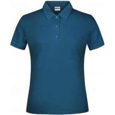 Daiber Damen Basic Polo Lady – tailliertes Polo-Shirt, 100% Baumwolle, 180 g/m², petrol Farbe: petrol, Größe: XXL - Bild-Darstellung des Produktes 1