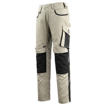 Mascot Bundhose LEMBERG Unique – leicht (205 g/m²), CORDURA-verstärkt, EN 14404, hellkhaki/schwarz 82C44 (EU 44) - Bild-Darstellung des Produktes 1