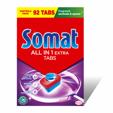 Somat All in 1 Extra Spülmaschinentabs 1 Packung = 92 Tabs - Bild-Darstellung des Produktes 1