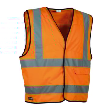 Cofra Warnschutzweste CLEAR – High Visibility EN ISO 20471 Klasse 2, Orange, Größe L Farbe: orange, Größe: L - Bild-Darstellung des Produktes 1