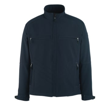 MASCOT Softshelljacke DRESDEN Unique – 3-lagig, wind- und wasserabweisend, Fleecefutter, reflektierend (schwarz/blau) Farbe: schwarzblau, Größe: M - Bild-Darstellung des Produktes 1