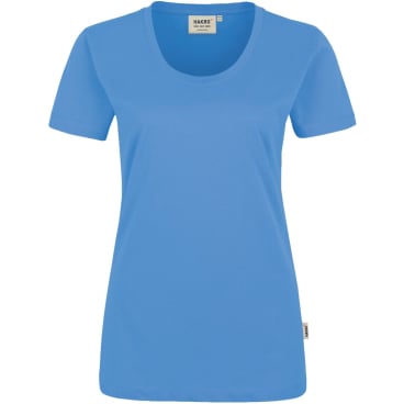 Hakro Women-T-Shirt „Classic“ 127 – Damen T-Shirt, 100% Baumwolle (Single-Jersey, 160 g/m²), blau, OEKO-TEX Standard 100 Farbe: malibu-blue, Größe: L - Bild-Darstellung des Produktes 1