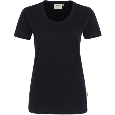 Hakro Women-T-Shirt Classic 127 – Damen T-Shirt, 100% Baumwolle (160 g/m²), schwarz Farbe: schwarz, Größe: S - Bild-Darstellung des Produktes 1