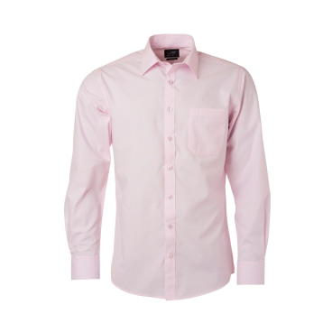 Kübler Langarmhemd JN678 – Popeline Easy-Care, 65% Polyester/35% Baumwolle, XL, rosa XL - Bild-Darstellung des Produktes 1