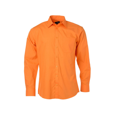 Elka Rainwear Langarm-Hemd JN678 – Popeline Easy-Care, 65% Polyester/35% Baumwolle, Orange, Größe XL XL - Bild-Darstellung des Produktes 1