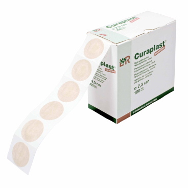 Curaplast® sensitive Wundpflaster rund, Ø 2,3 cm 1 Packung = 1 Rolle à 100 Stück - Bild-Darstellung des Produktes 1