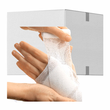 Mollelast® Fixierbinde, elastisch, weiß 1 Packung = 100 Stück, lose im Karton, Maße: 6 cm x 4 m - Bild-Darstellung des Produktes 1