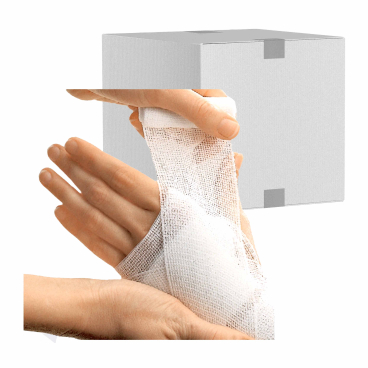 Mollelast® Fixierbinde, elastisch, weiß 1 Packung = 20 Stück, einzeln eingesiegelt, Maße: 12 cm x 4 m - Bild-Darstellung des Produktes 1