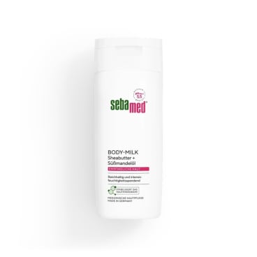 sebamed® Body-Milk Körperlotion, Sheabutter + Süßmandelöl 200 ml - Flasche - Bild-Darstellung des Produktes 1