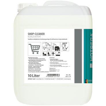 HOTREGA® Professional Shop-Cleaner, Konzentrat, tensidfrei 10 Liter - Kanister - Bild-Darstellung des Produktes 1
