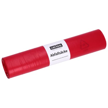 DEISS BLAUER ENGEL Abfallsack 120 Liter rot, Typ 60 1 Karton = 10 Rollen à 25 Stück - Bild-Darstellung des Produktes 1