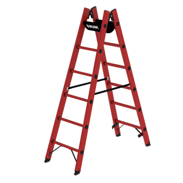 MUNK Vollkunststoff Stehleiter beidseitig begehbar 2x6 Sprossen 1 Stück - Bild-Darstellung des Produktes 1