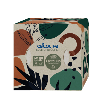 Fripa oecolife Kosmetiktücher, 3-lagig 1 Box - 60 Tücher - Bild-Darstellung des Produktes 1