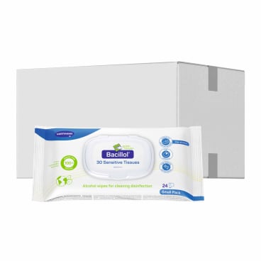 Bacillol® 30 Senstive Tissues Desinfektionstücher, alkoholisch 1 Karton = 12 Flowpacks á 24 Tücher  - Bild-Darstellung des Produktes 1