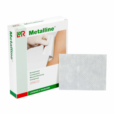Metalline® Kompressen, aluminiumbeschichtet, steril 1 Packung = 10 Stück, Maße: 8 x 10 cm - Bild-Darstellung des Produktes 1